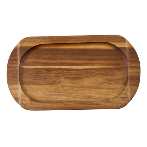 Base para plancha ovalada 34 × 17 cm de madera de acacia Victoria