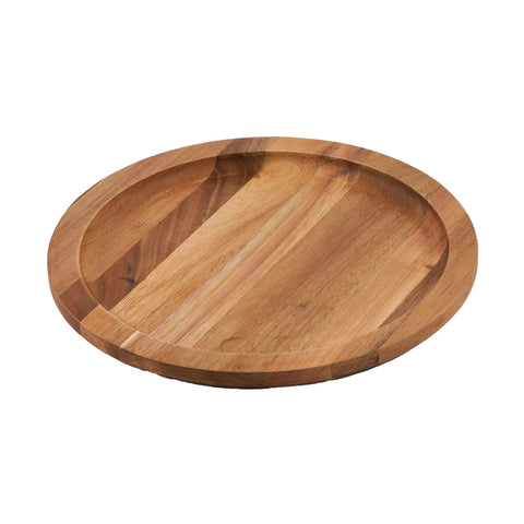 Base de madera del plato de 26 cm Victoria, vista inclinada