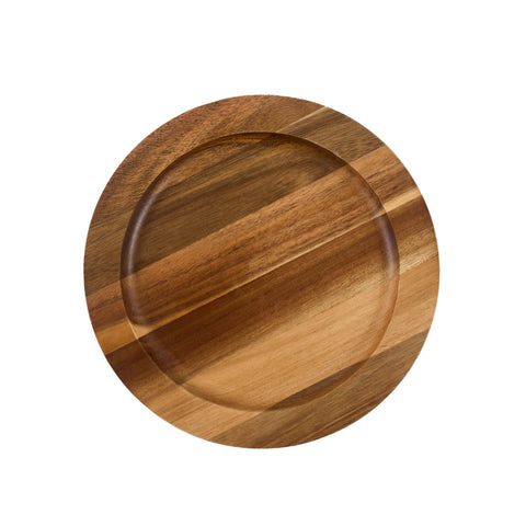 Base de madera del plato de 20 cm Victoria vista desde arriba
