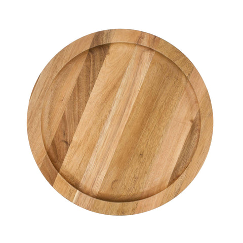 Base circular de madera del plato de 26 cm Victoria, vista superior