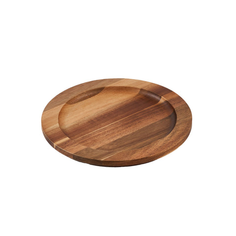 Base de madera del plato de 20 cm Victoria en perspectiva