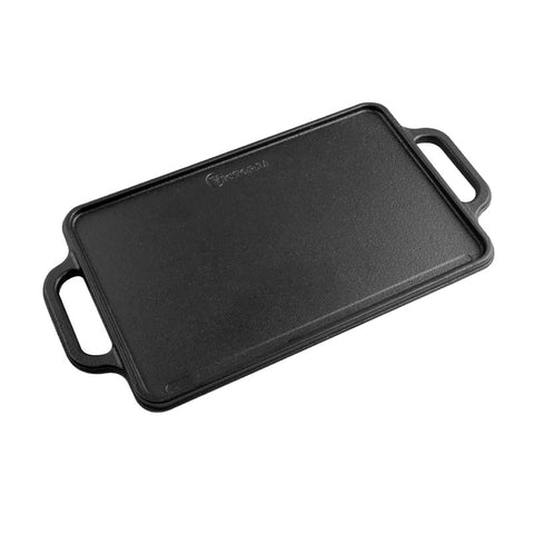 Plancha del kit Victoria mostrando lado liso y dos asas rectangulares