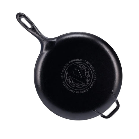 Base del comal de 30 cm Victoria con emblema y asa auxiliar