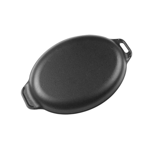 Bandeja ovalada 29 × 19 cm de hierro fundido esmaltado Victoria, reverso